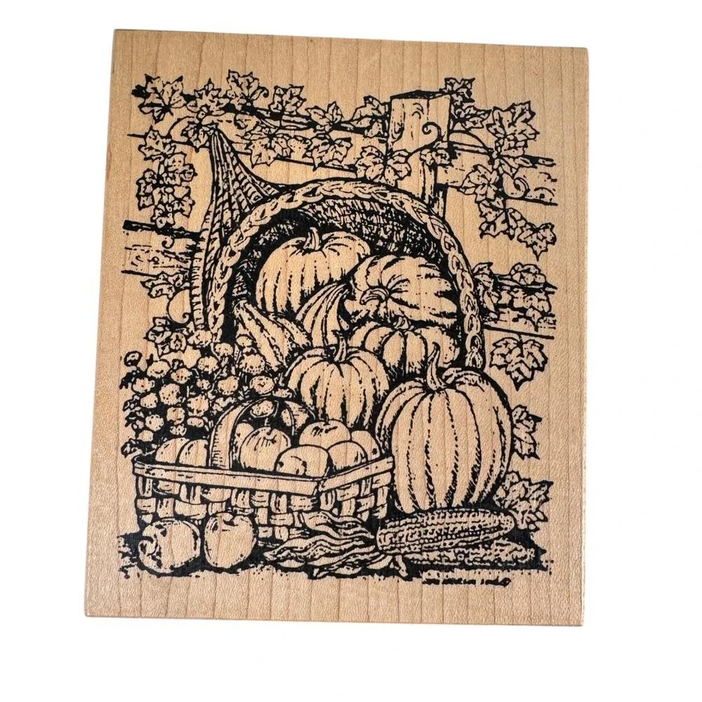 Vintage Fall Holiday Mixed Rubber Stamp Lot Northwoods PSX Harvest Halloween